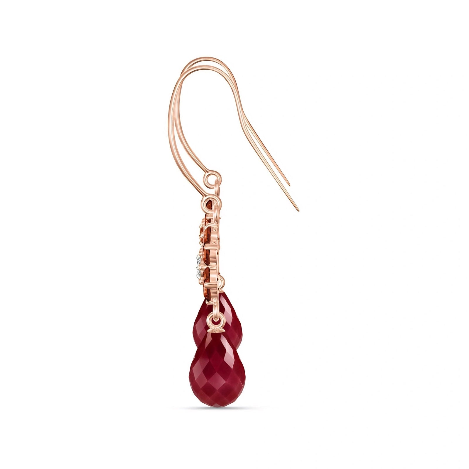 Rose Gold Belle Earrings Multi-Gemstone 10K — Giulia