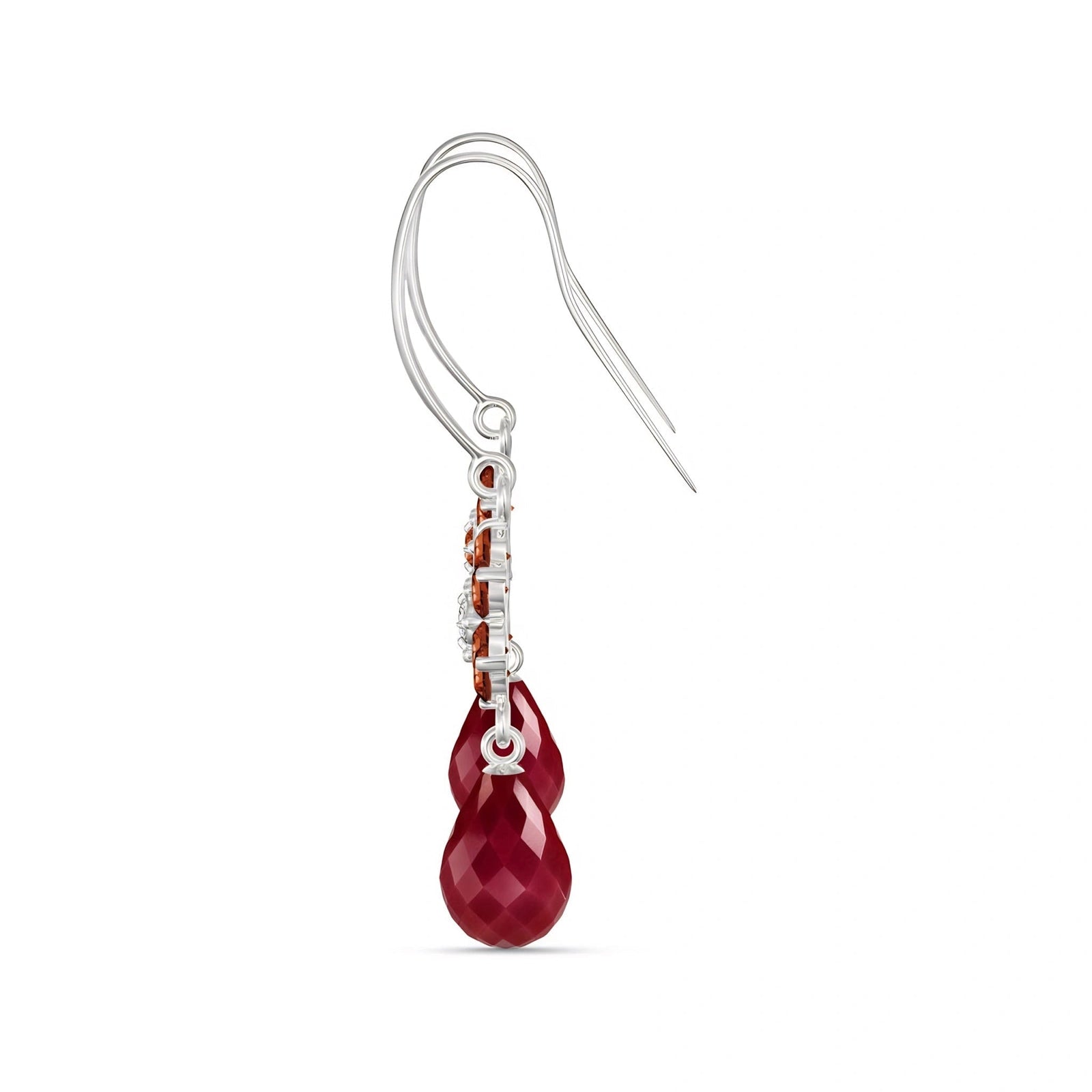 White Gold Belle Earrings Multi-Gemstone 10K — Giulia