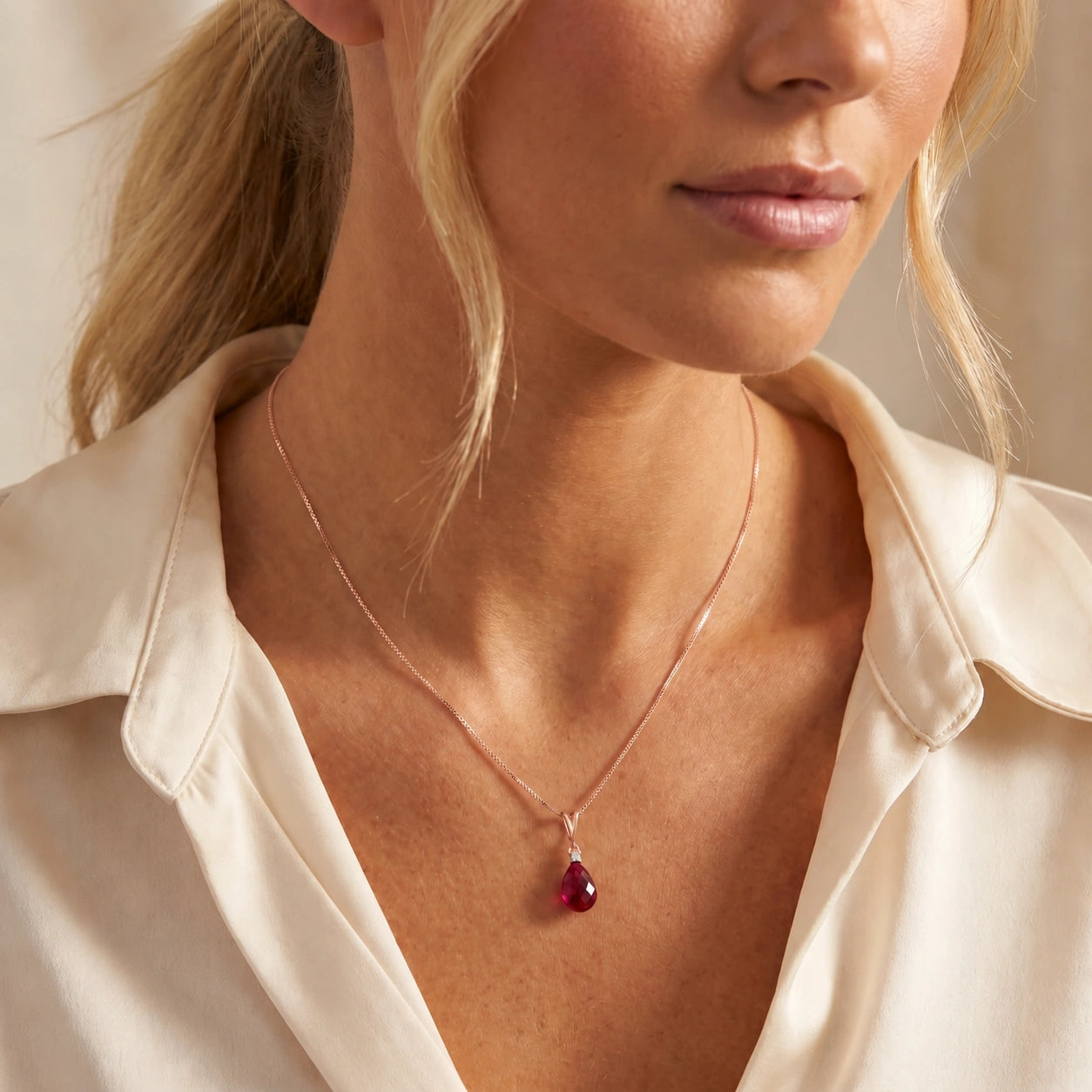 Rose Gold Diamond & Ruby — Mariabella