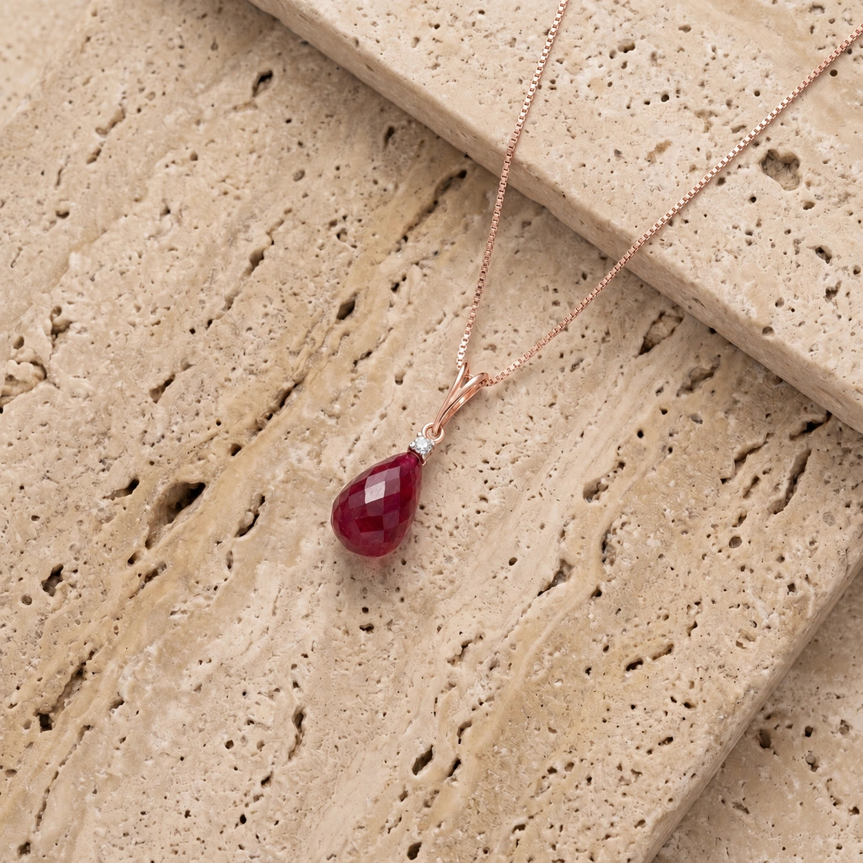 Rose Gold Diamond & Ruby — Mariabella