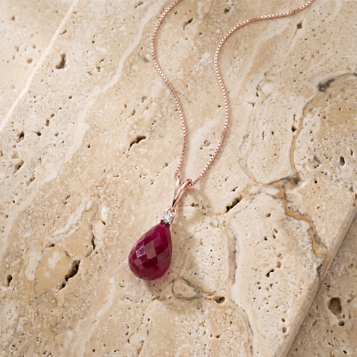 Rose Gold Diamond & Ruby — Mariabella