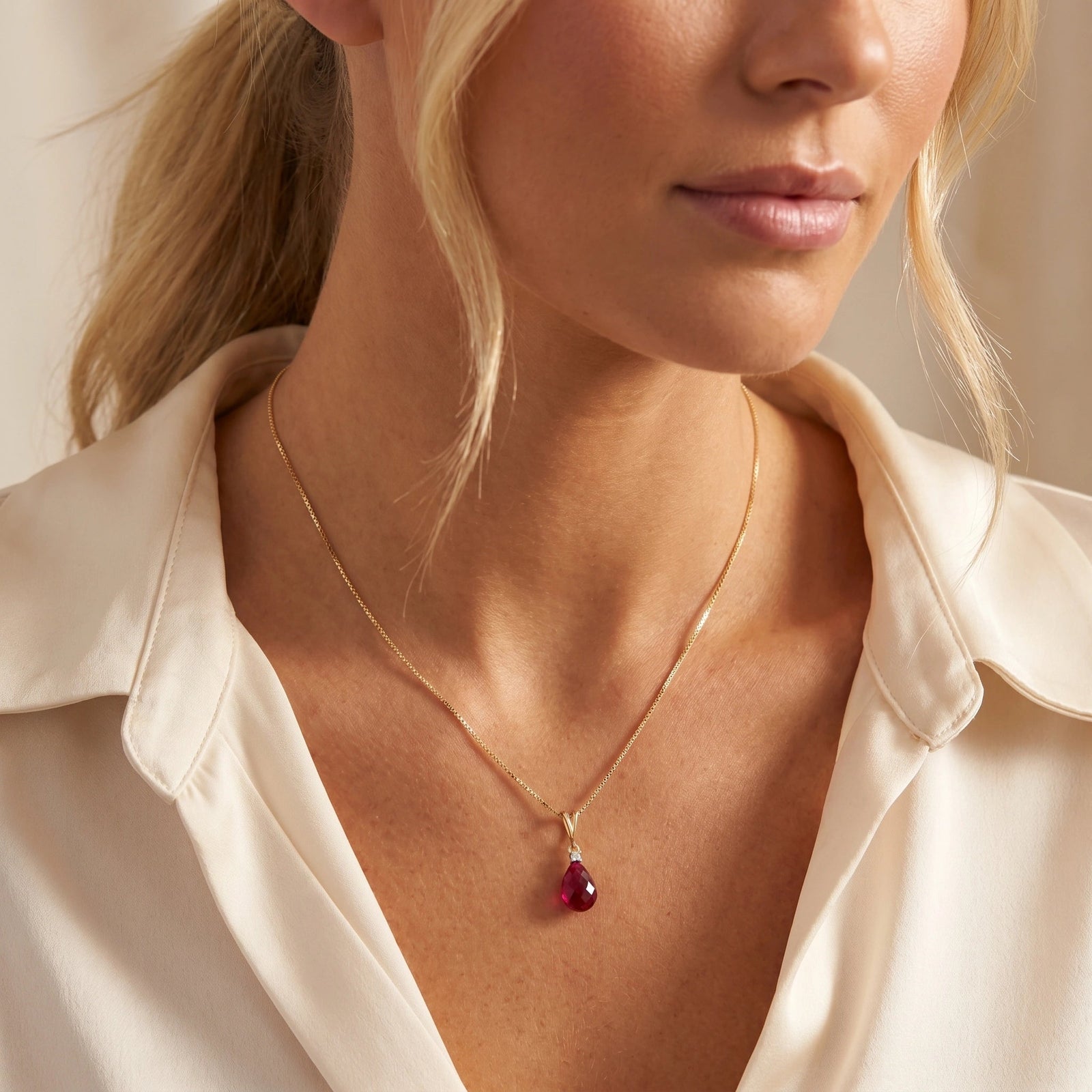 Yellow Gold Diamond & Ruby — Mariabella