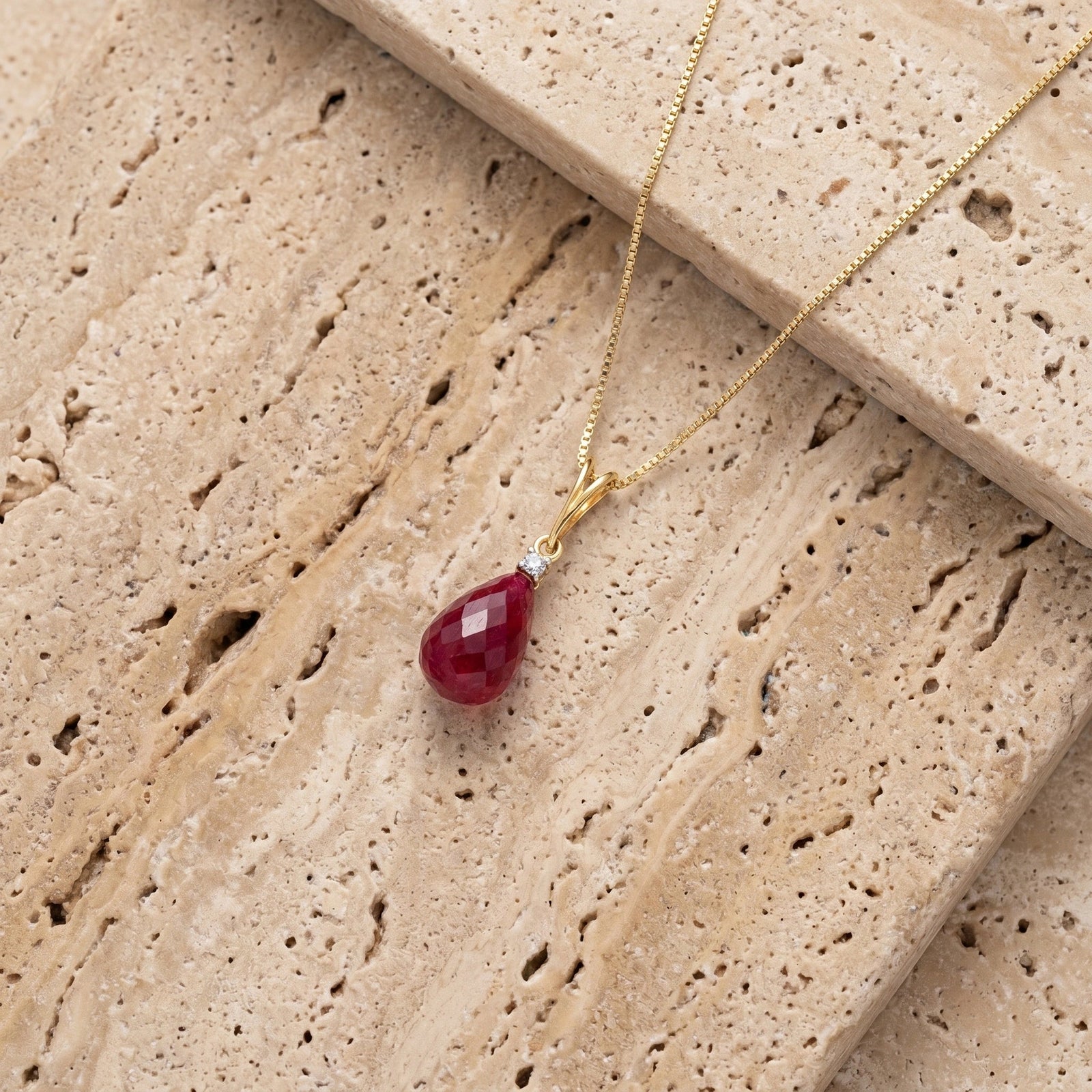 Yellow Gold Diamond & Ruby — Mariabella