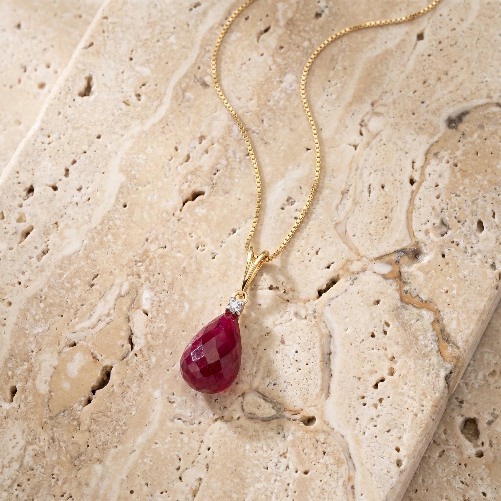Yellow Gold Diamond & Ruby — Mariabella