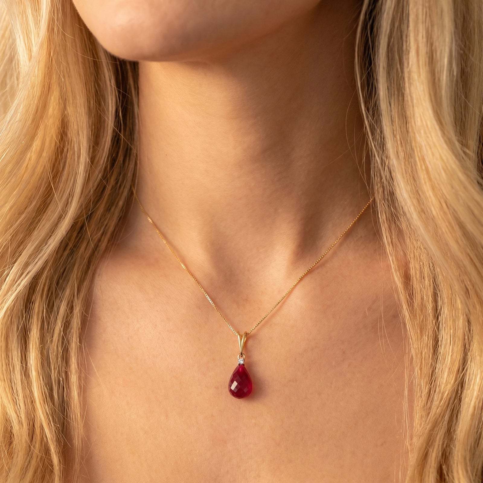 Yellow Gold Diamond & Ruby — Mariabella