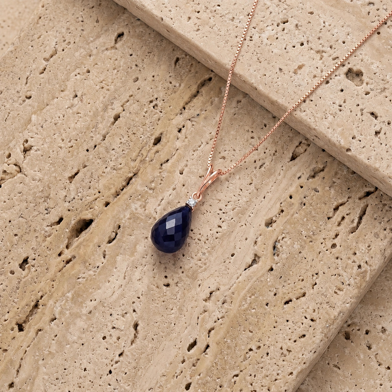 Rose Gold Sapphire & Diamond — Mariabella