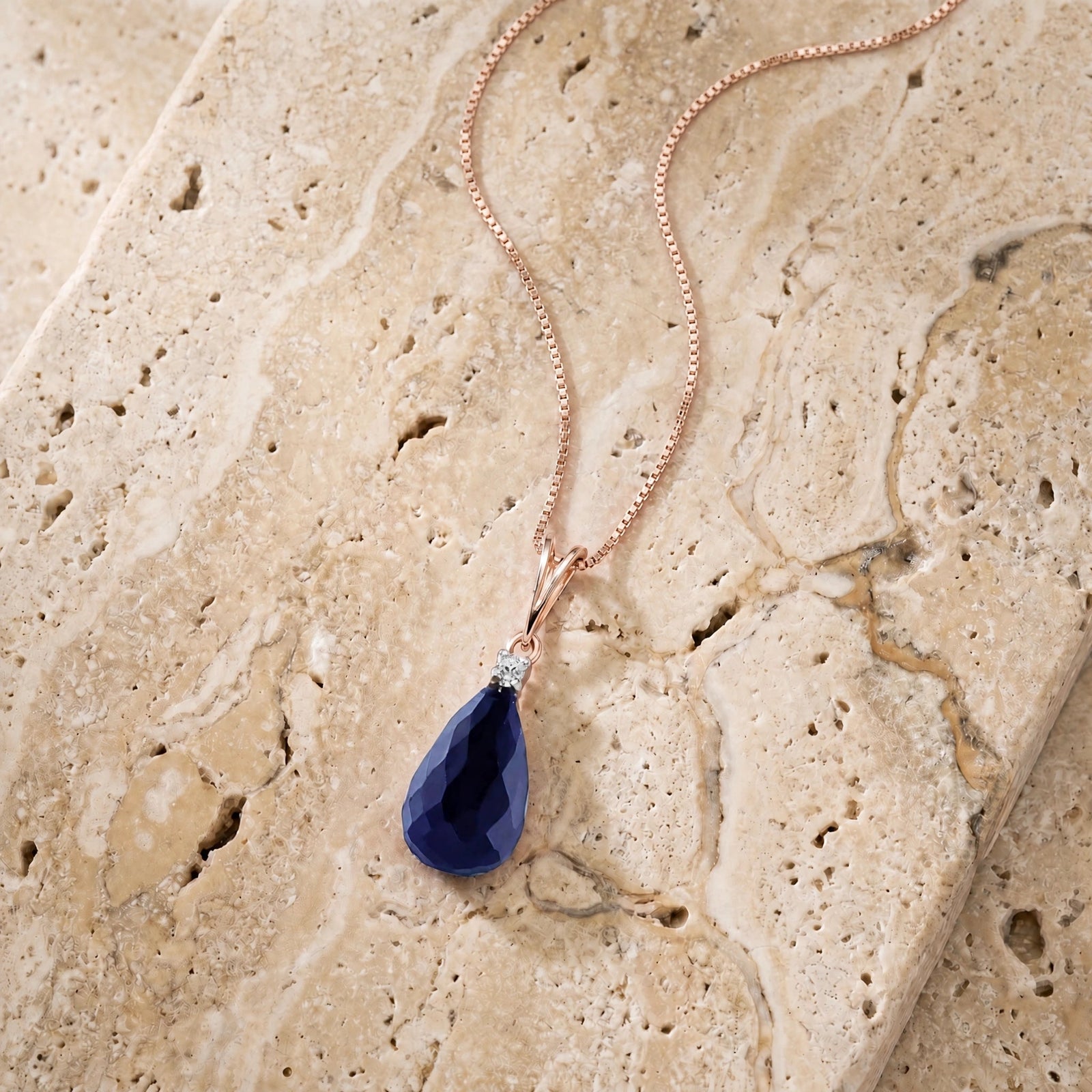 Rose Gold Sapphire & Diamond — Mariabella