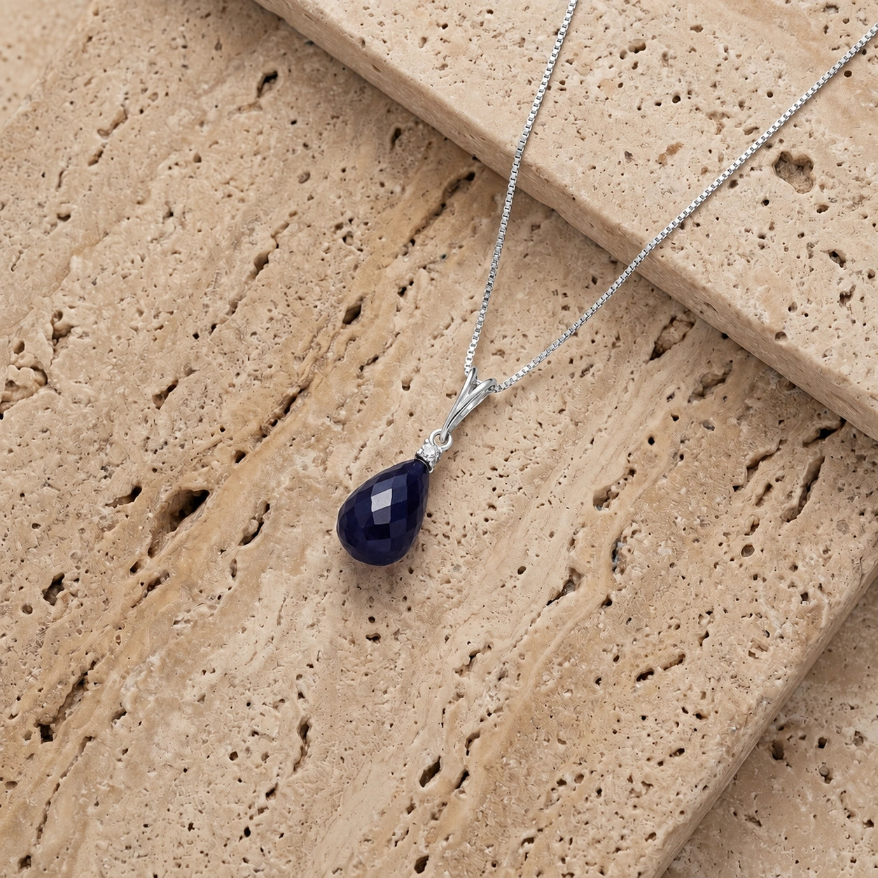 White Gold Sapphire & Diamond — Mariabella