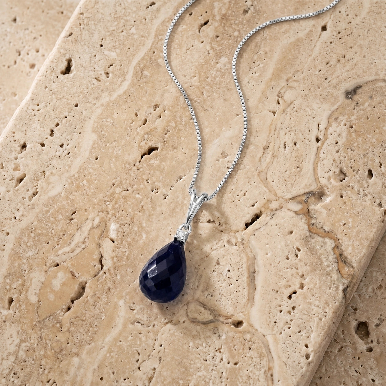 White Gold Sapphire & Diamond — Mariabella