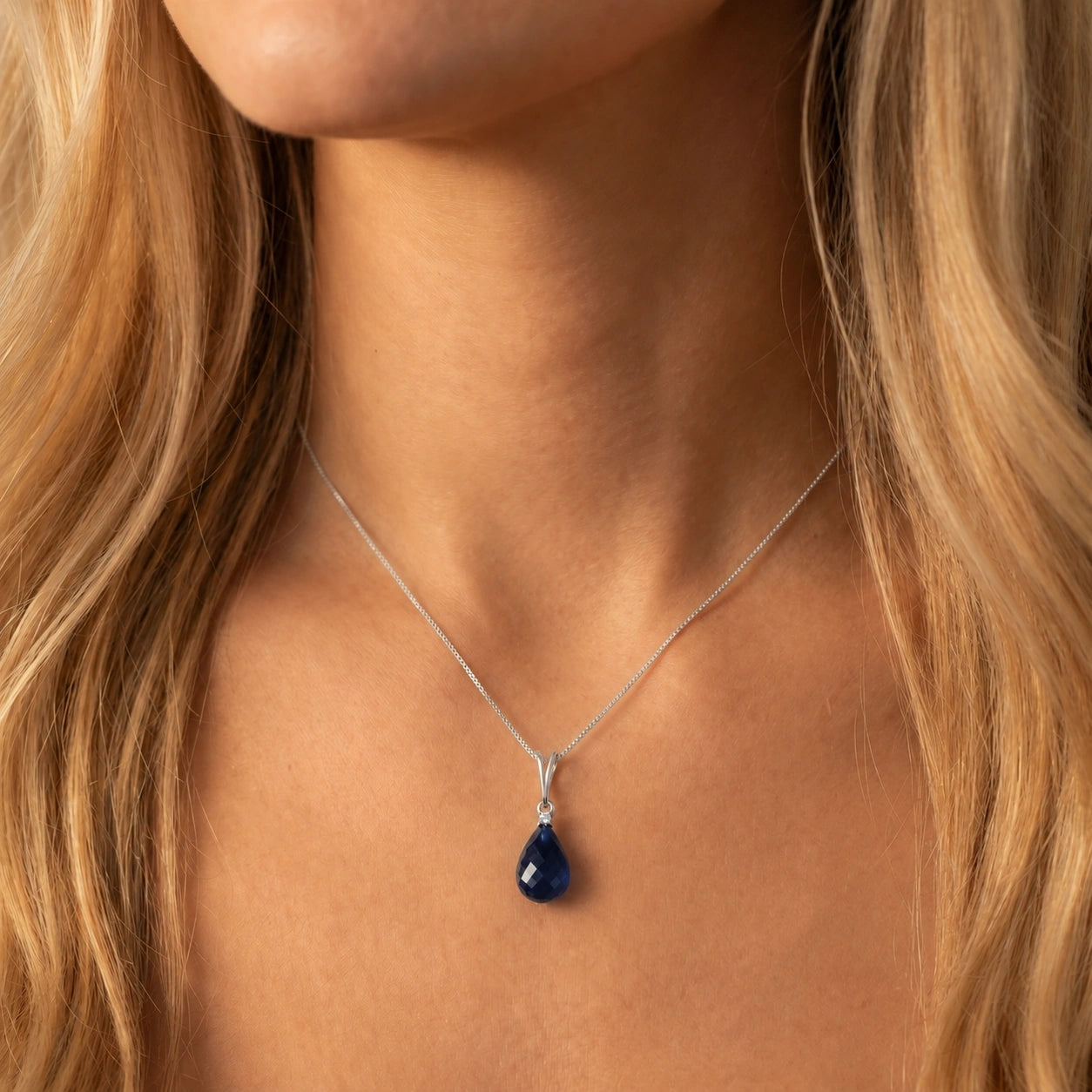 White Gold Sapphire & Diamond — Mariabella