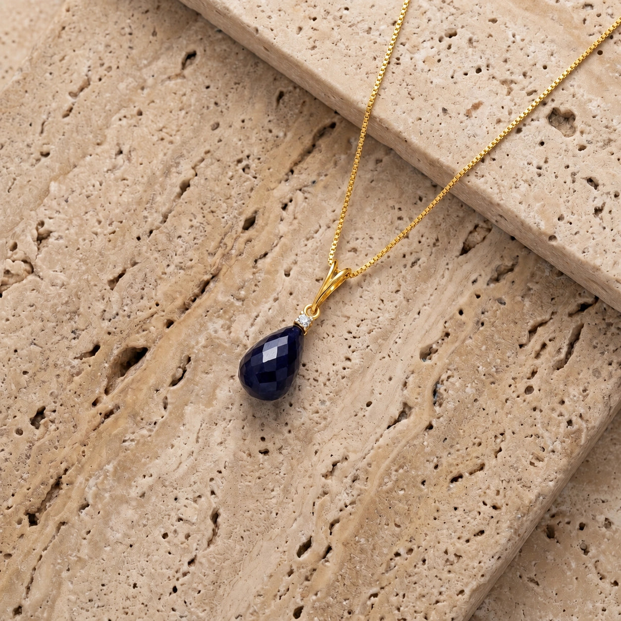 Yellow Gold Sapphire & Diamond — Mariabella