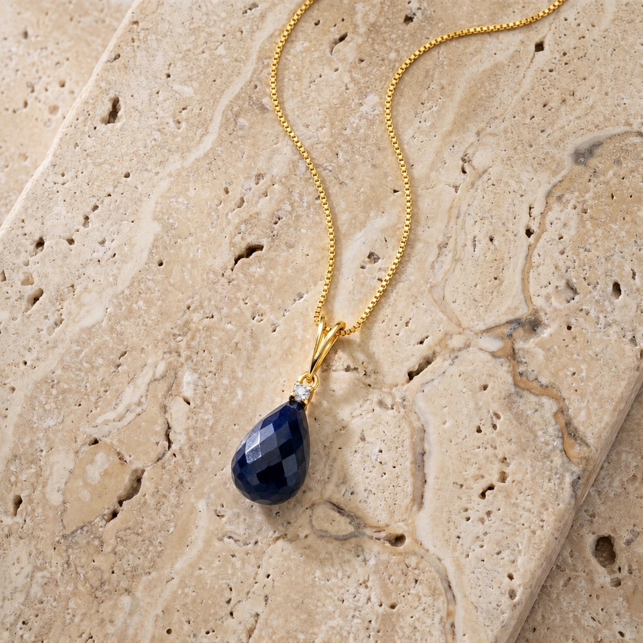 Yellow Gold Sapphire & Diamond — Mariabella