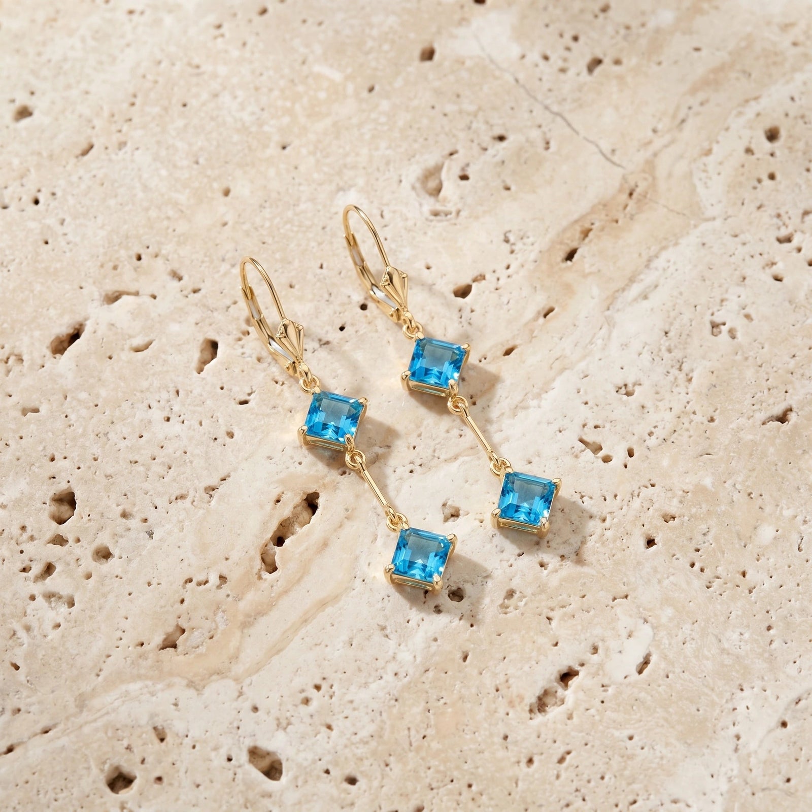 Yellow Gold Blue Topaz — Mariaberenice