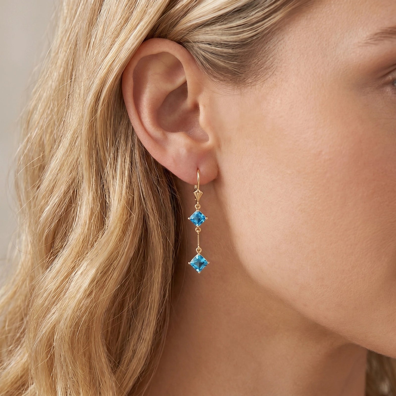 Yellow Gold Blue Topaz — Mariaberenice