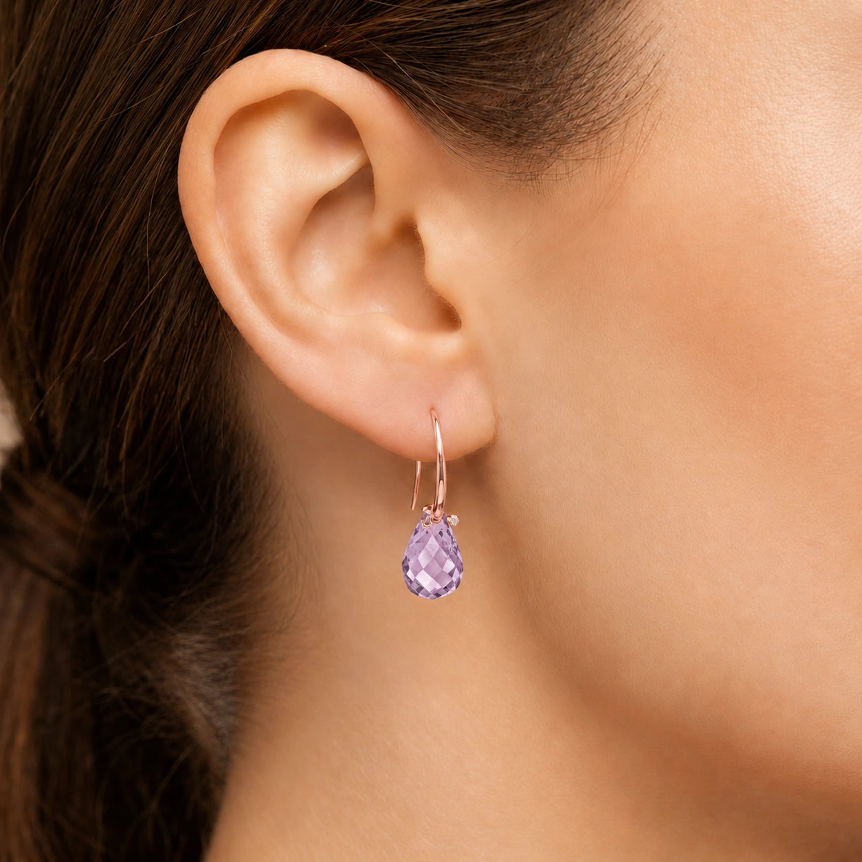 Rose Gold Amethyst & Diamond — Mariabernarda