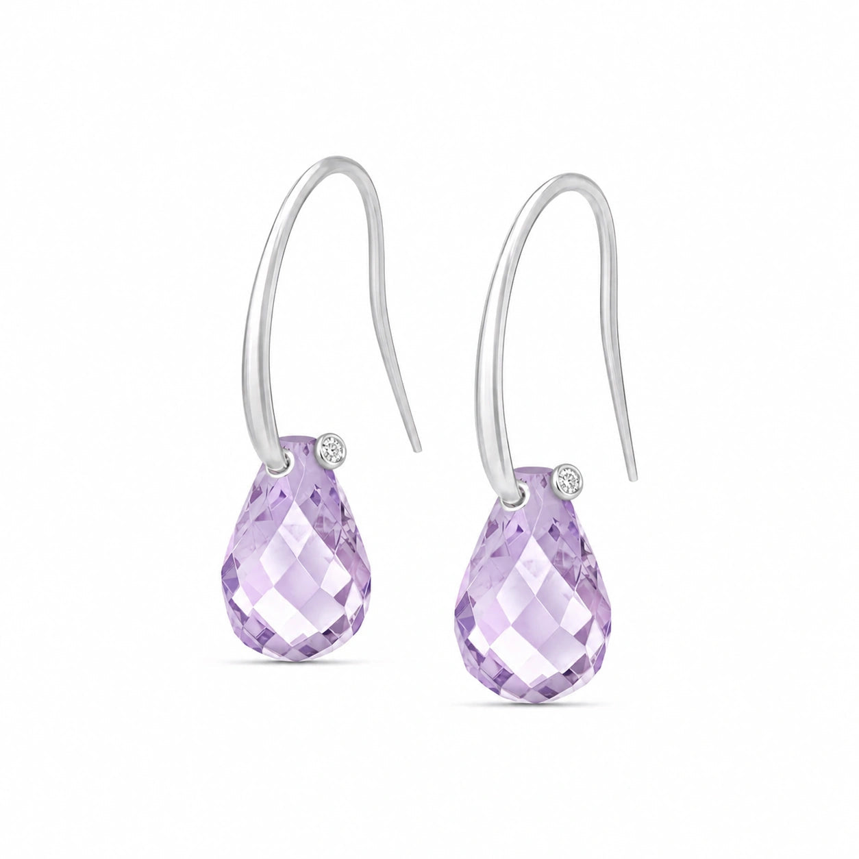 White Gold Amethyst & Diamond — Mariabernarda