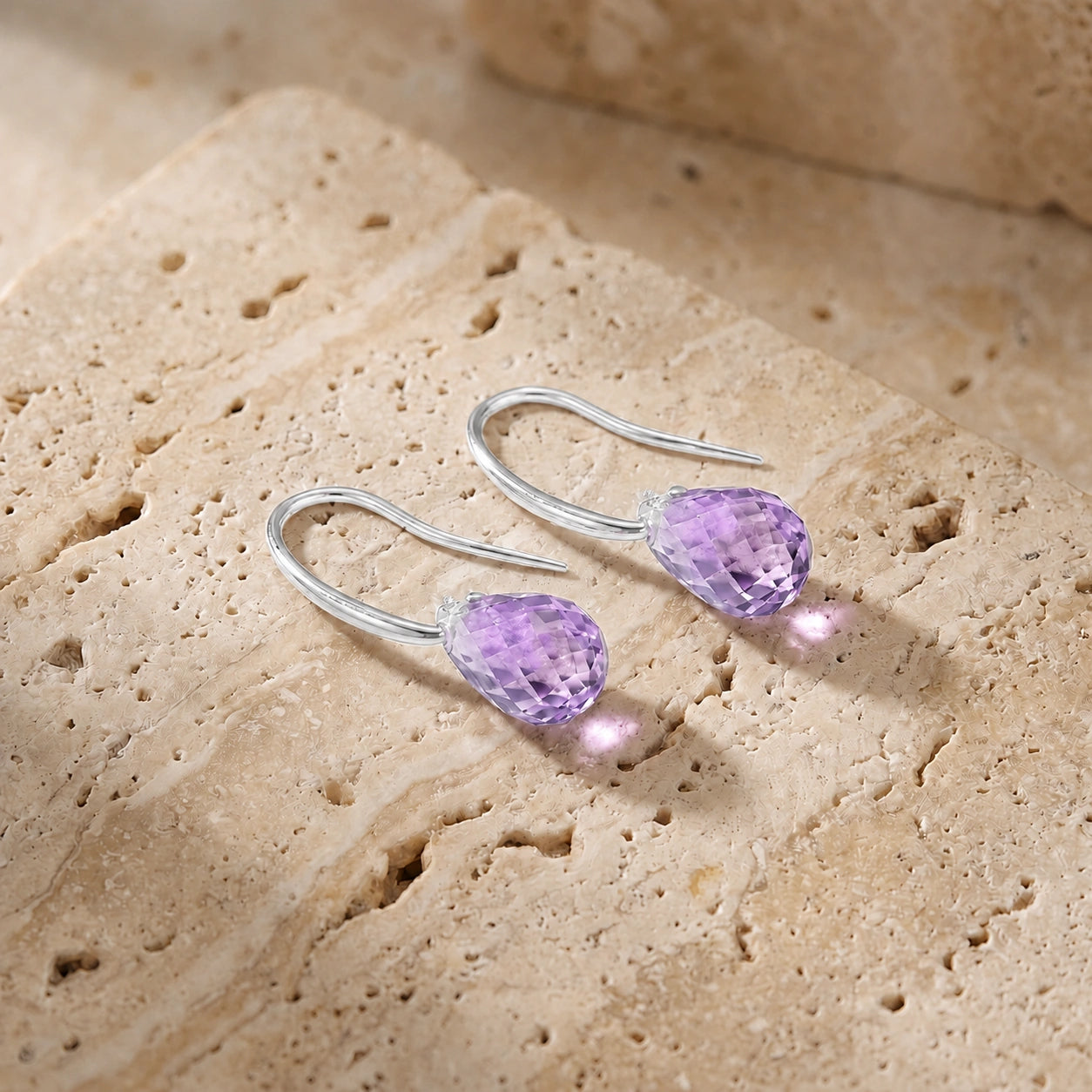 White Gold Amethyst & Diamond — Mariabernarda