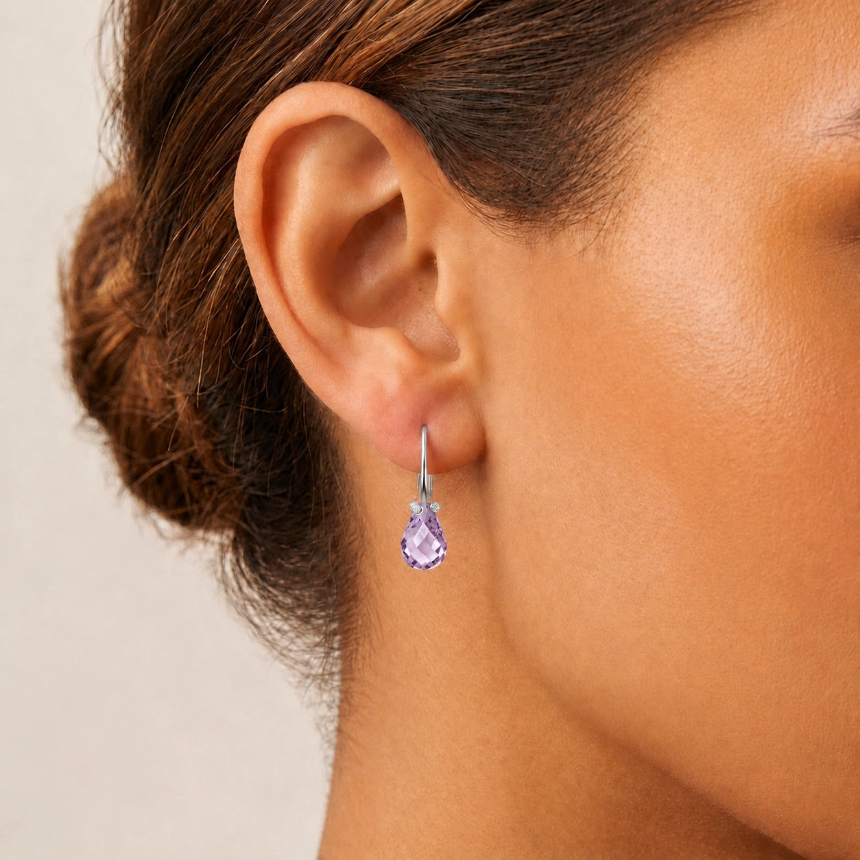 White Gold Amethyst & Diamond — Mariabernarda