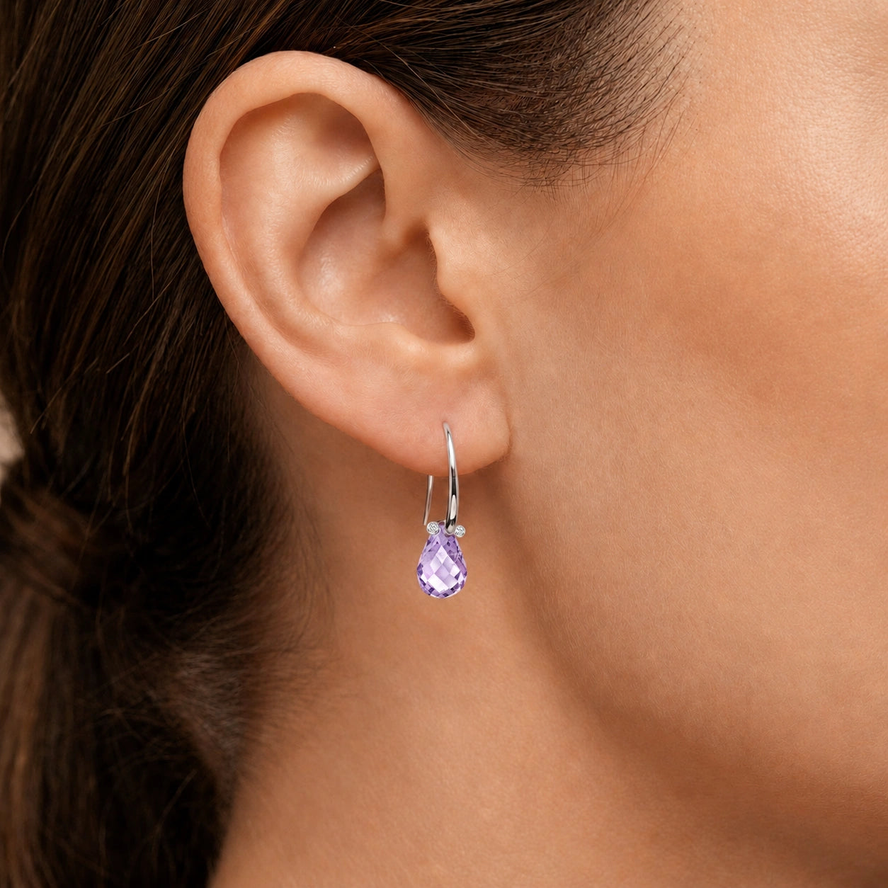 White Gold Amethyst & Diamond — Mariabernarda