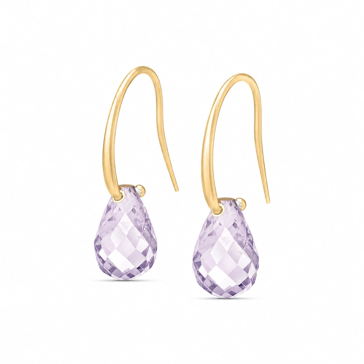 Yellow Gold Amethyst & Diamond — Mariabernarda