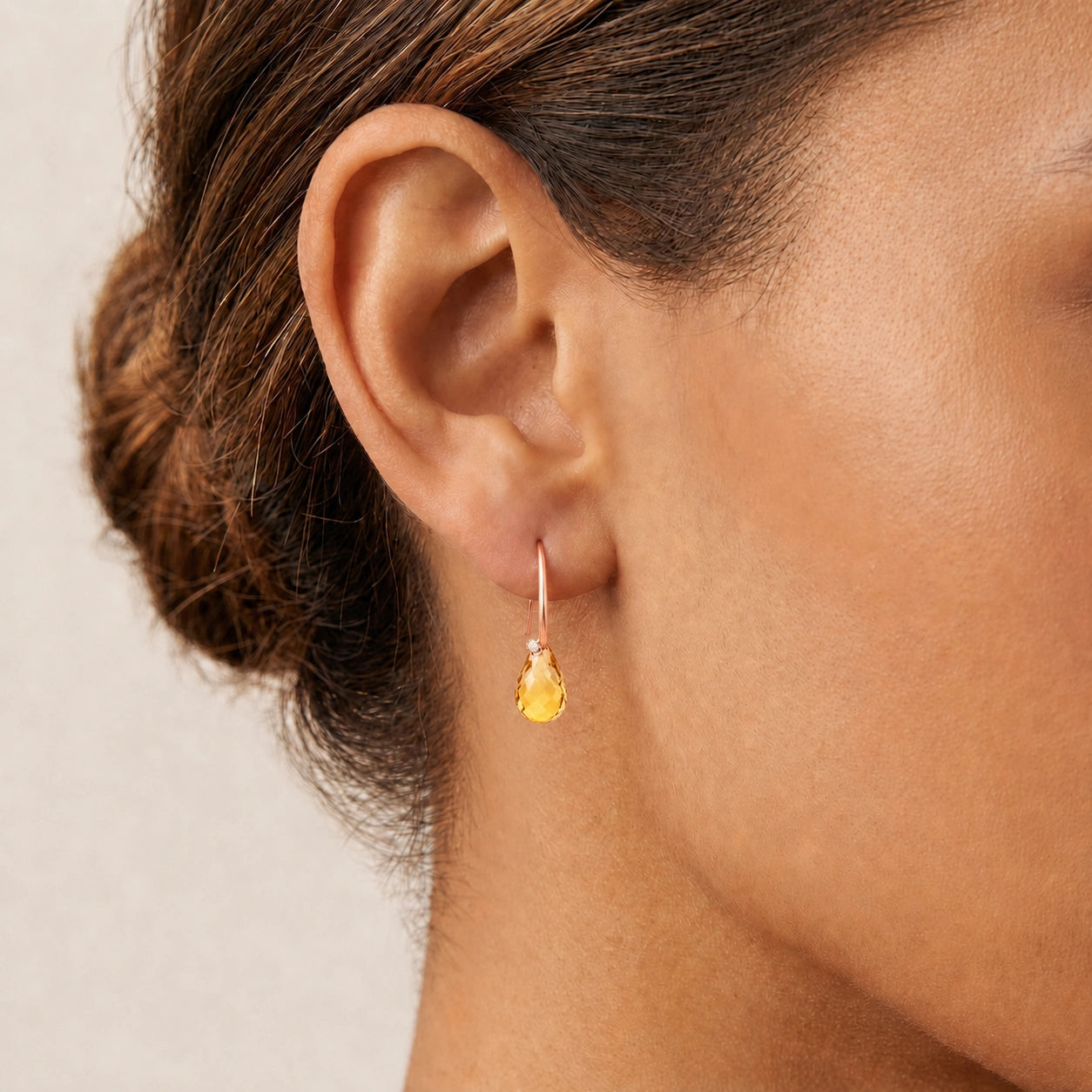 Rose Gold Citrine & Diamond — Mariabernarda