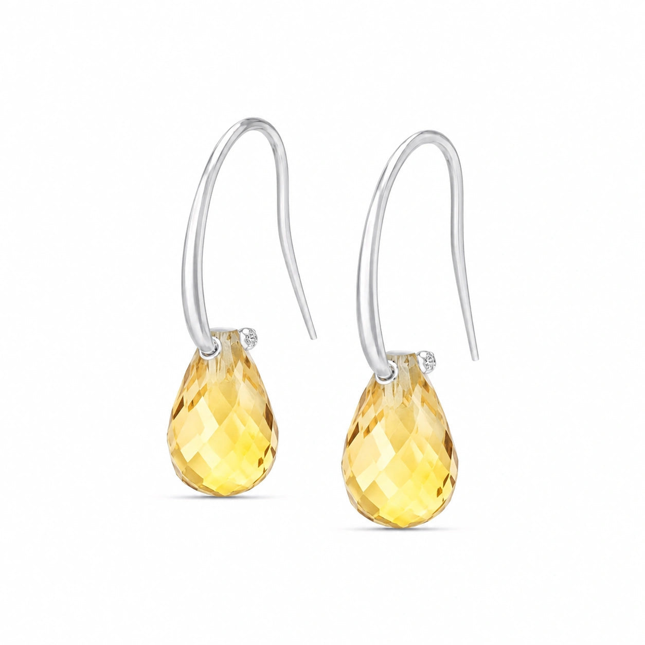 White Gold Citrine & Diamond — Mariabernarda