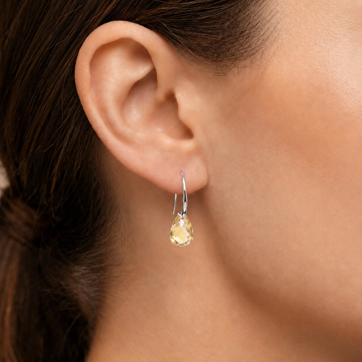 White Gold Citrine & Diamond — Mariabernarda
