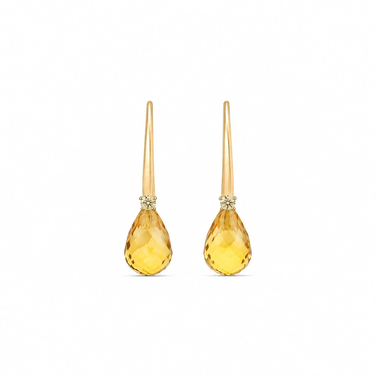 Yellow Gold Citrine & Diamond — Mariabernarda