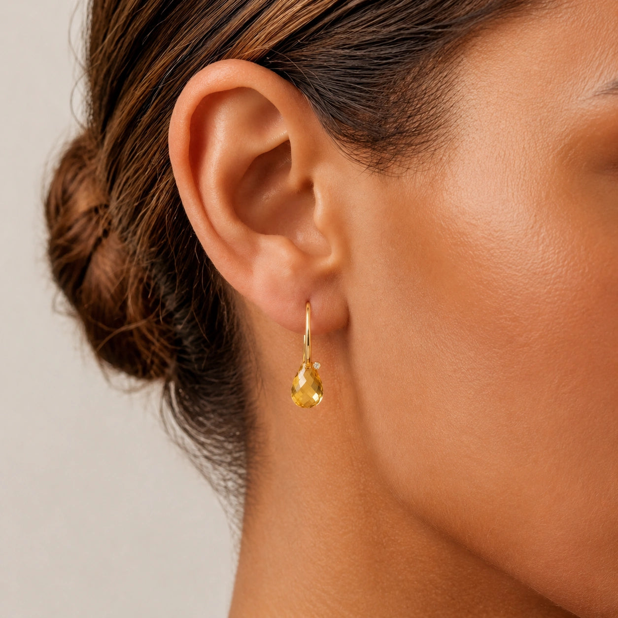 Yellow Gold Citrine & Diamond — Mariabernarda