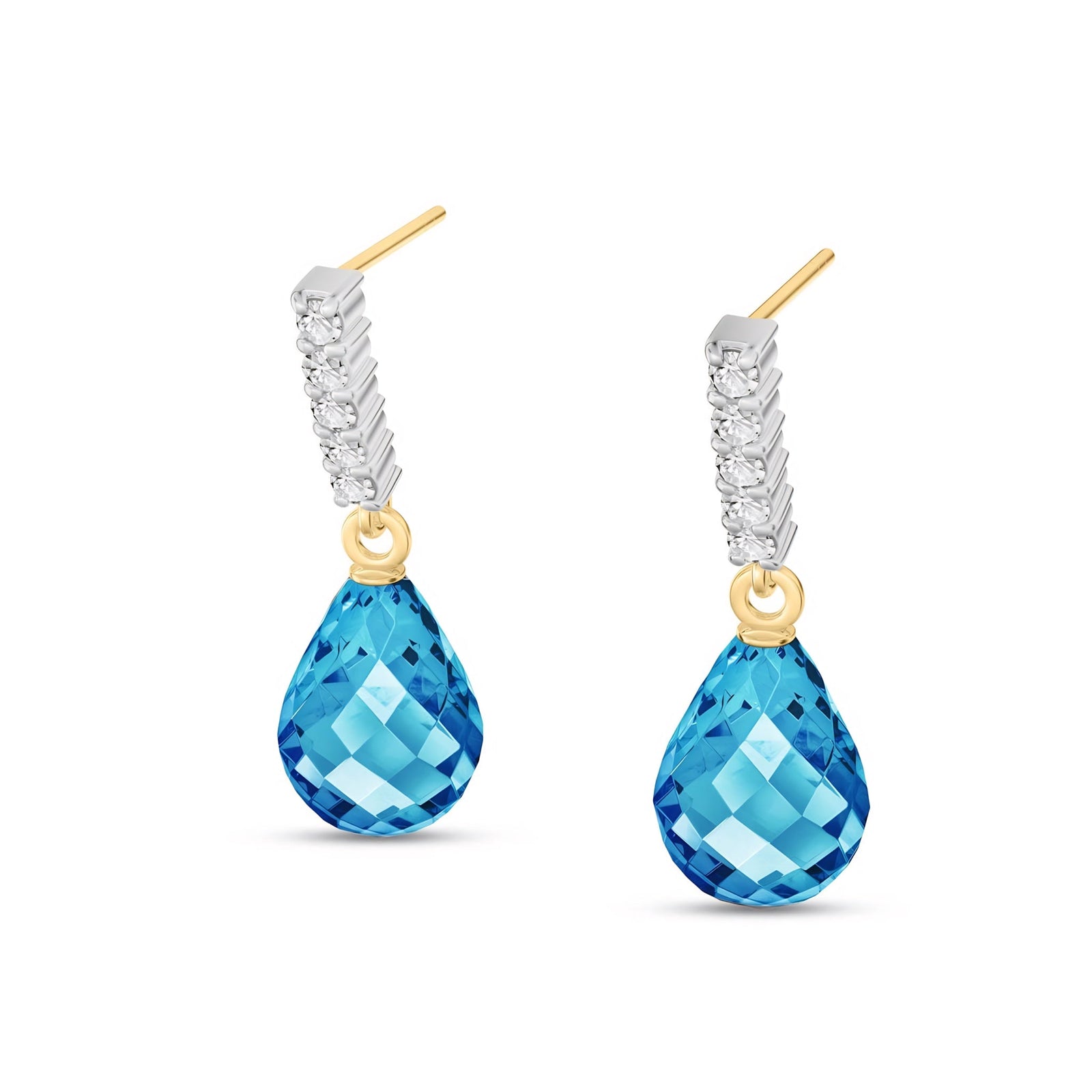 Yellow Gold Earrings Garnet 10K — Nerina