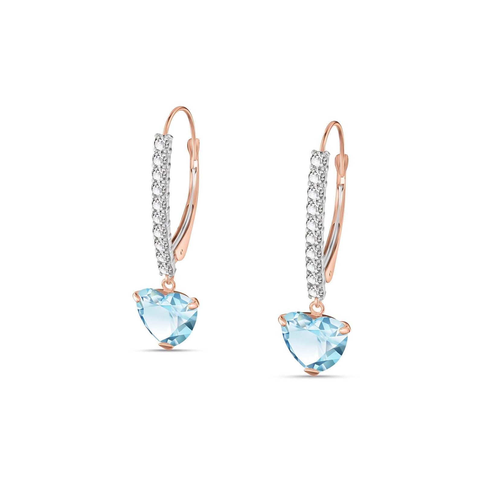 Rose Gold Grace Drop Earrings Citrine 10K — Luna