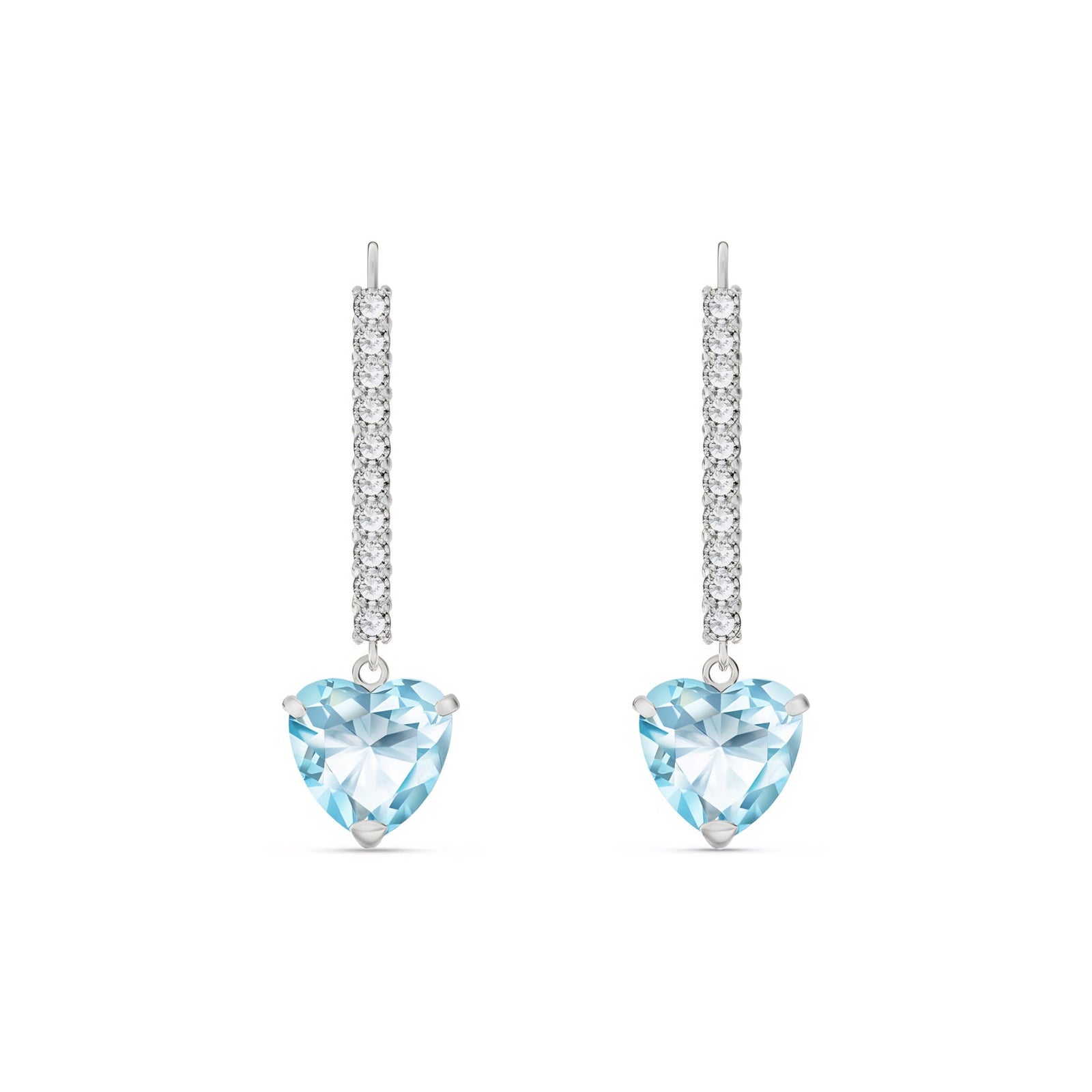 White Gold Grace Drop Earrings Citrine 10K — Luna
