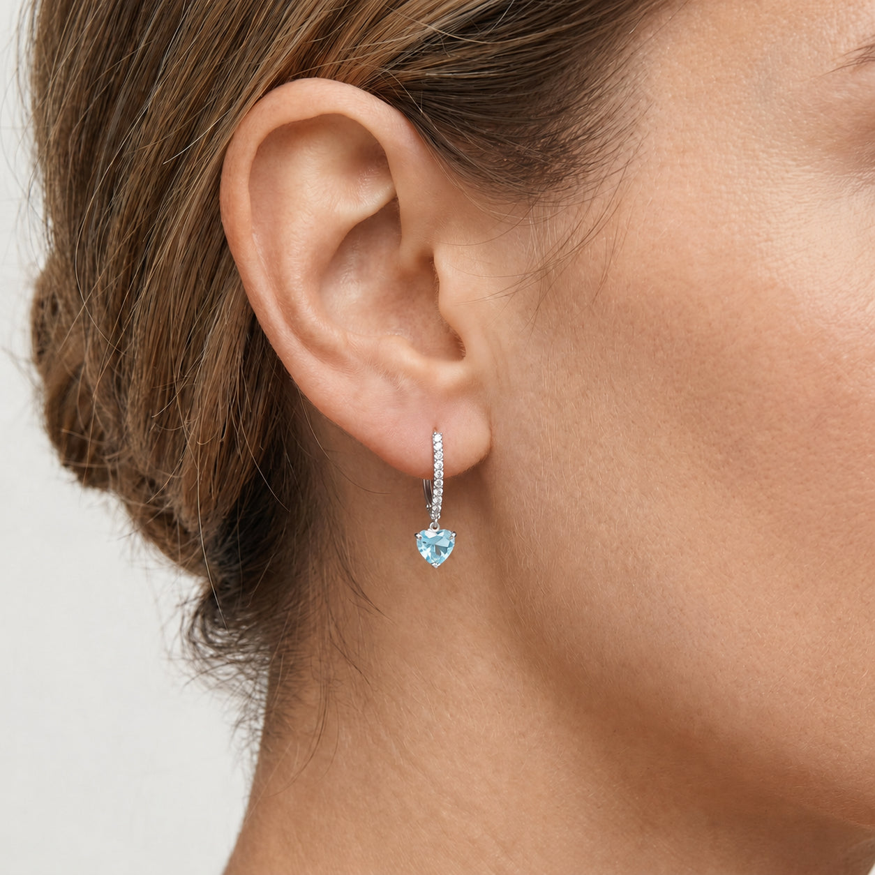 White Gold Grace Drop Earrings Citrine 10K — Luna