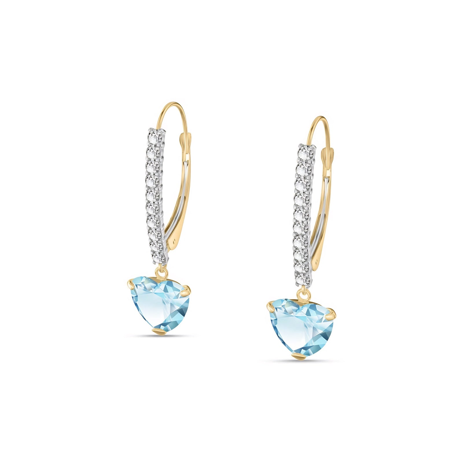 Yellow Gold Grace Drop Earrings Citrine 10K — Luna