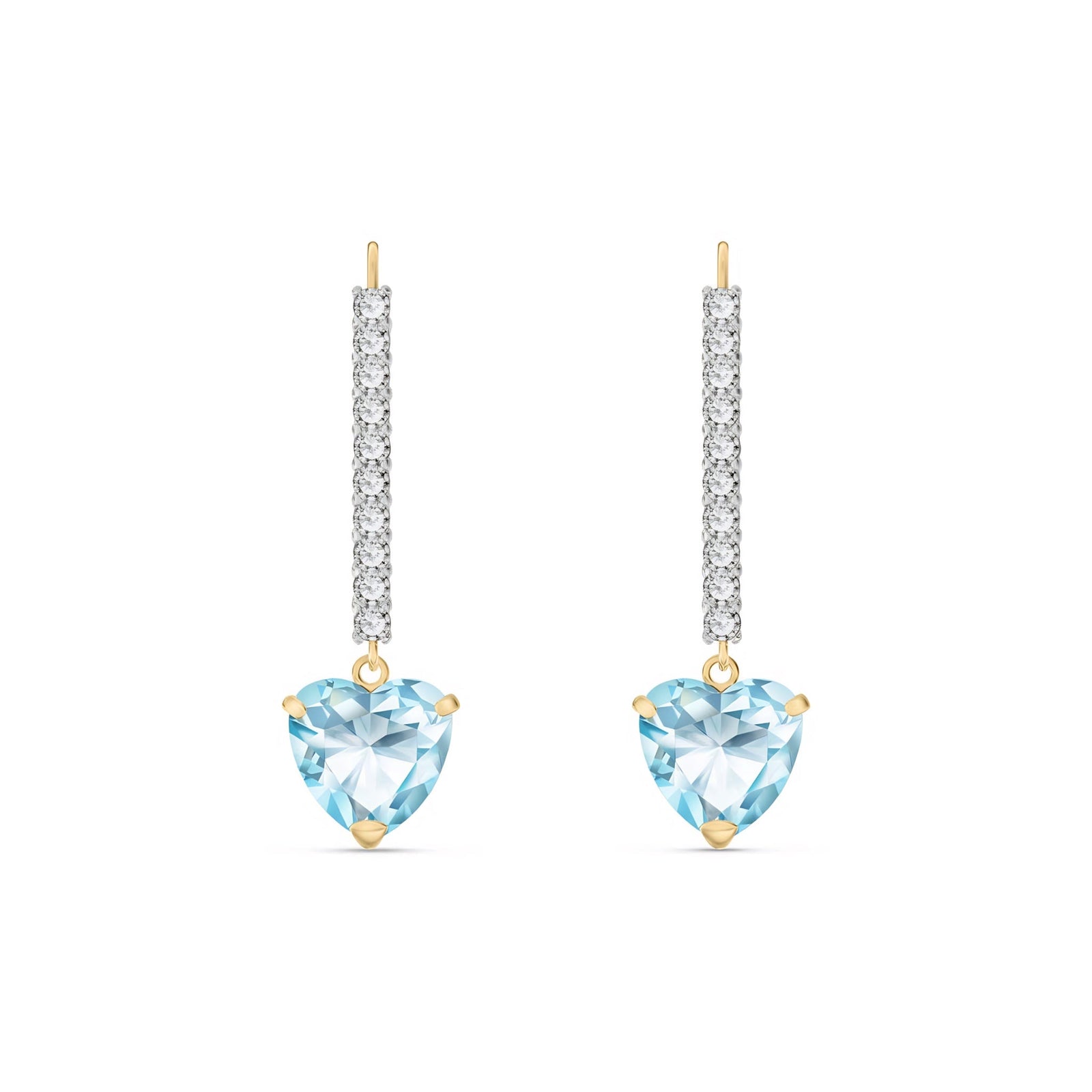 Yellow Gold Grace Drop Earrings Citrine 10K — Luna