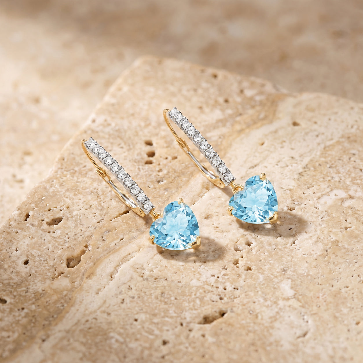 Yellow Gold Grace Drop Earrings Citrine 10K — Luna