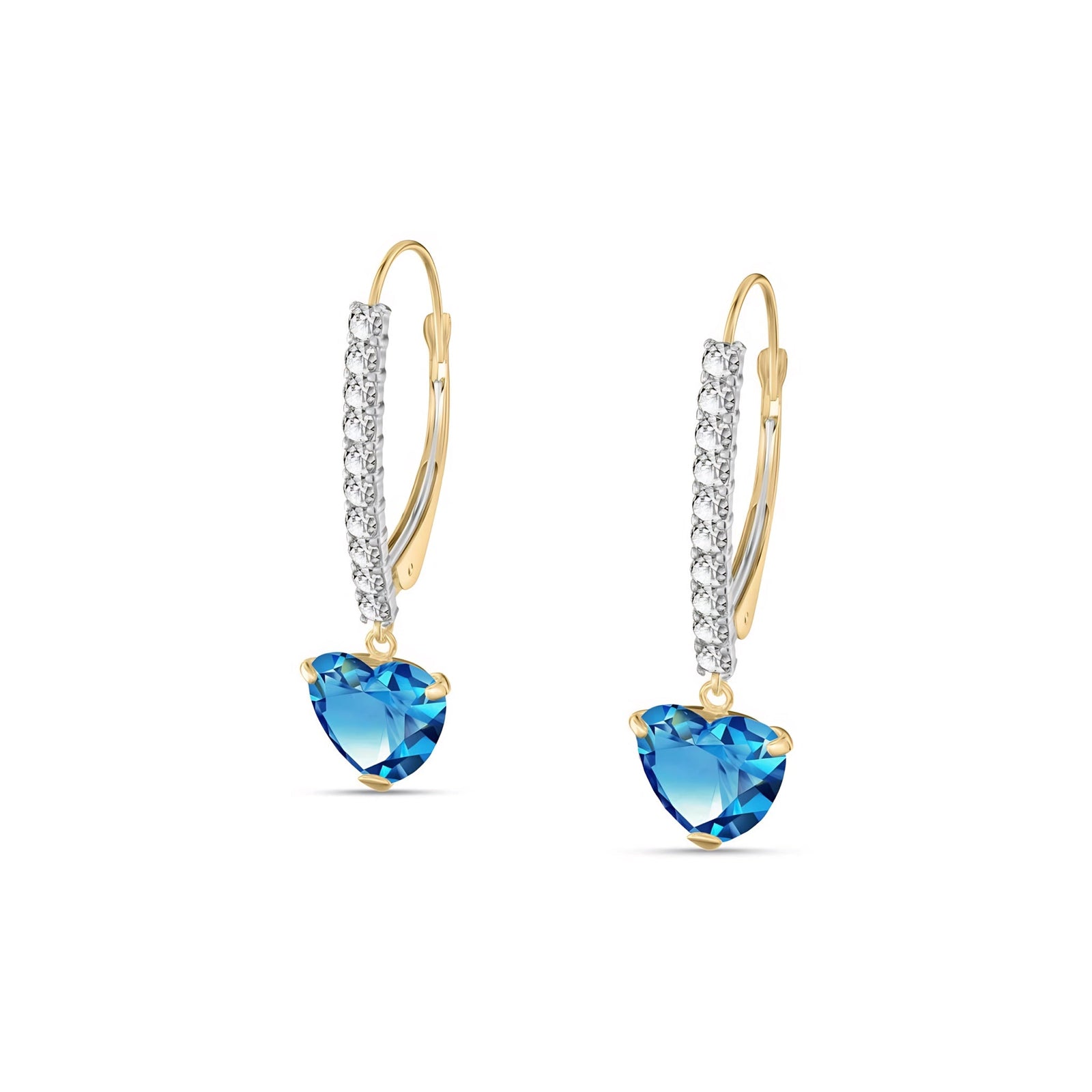 Yellow Gold Grace Drop Earrings Garnet 10K — Luna