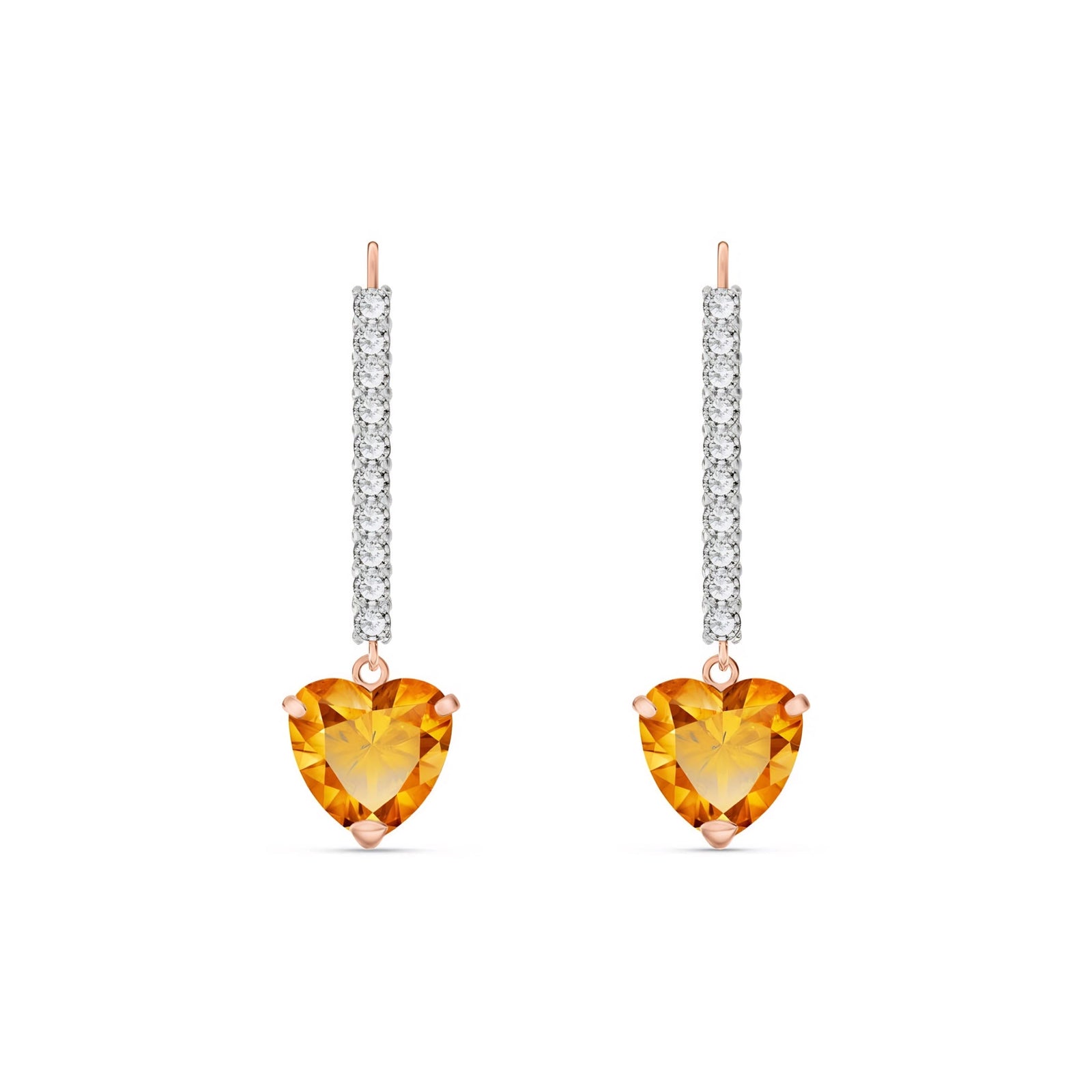 Rose Gold Grace Drop Earrings Peridot 10K — Luna