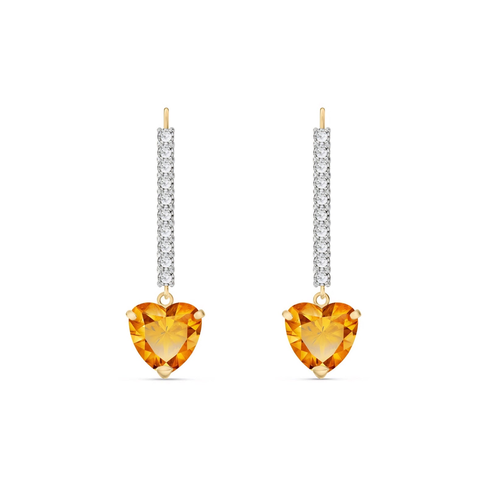 Yellow Gold Grace Drop Earrings Peridot 10K — Luna