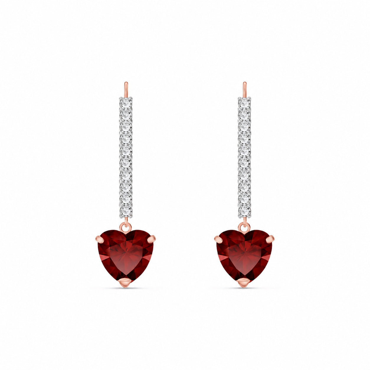 Rose Gold Grace Drop Earrings Aquamarine 10K — Luna