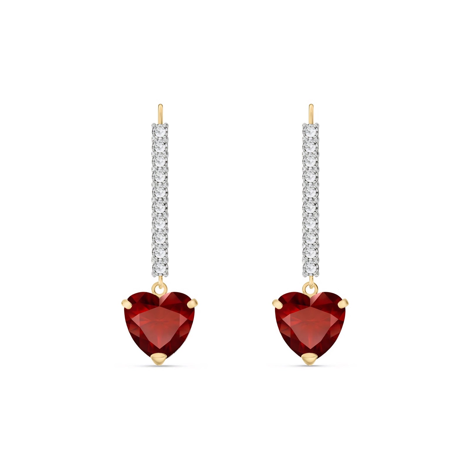 Yellow Gold Grace Drop Earrings Aquamarine 10K — Luna