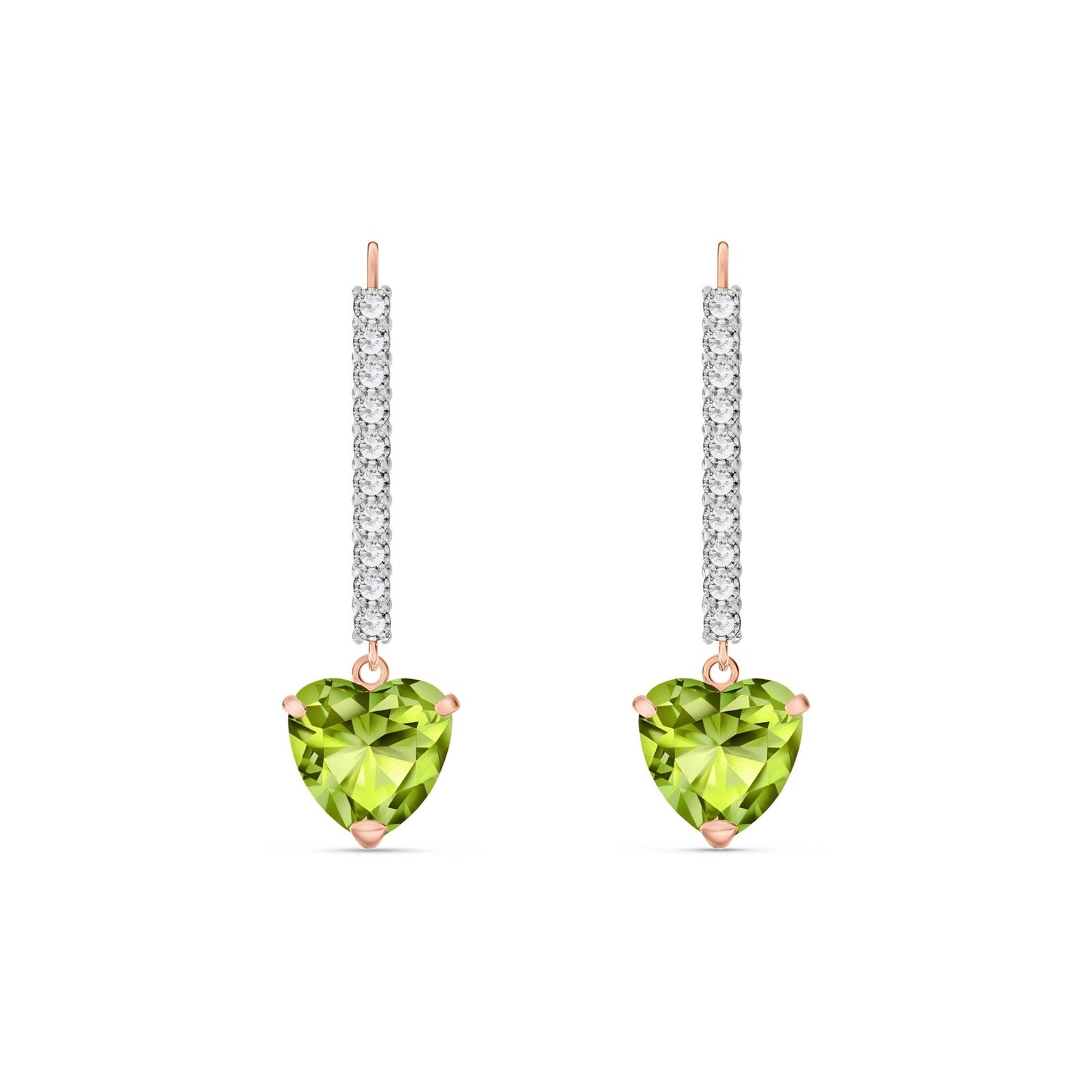 Rose Gold Grace Drop Earrings Amethyst 10K — Luna