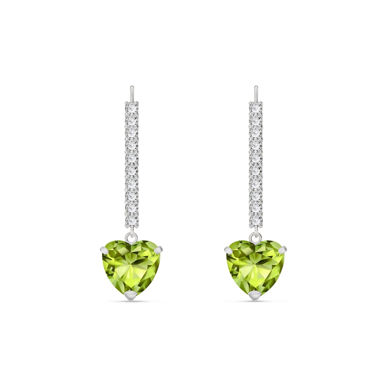 White Gold Grace Drop Earrings Amethyst 10K — Luna