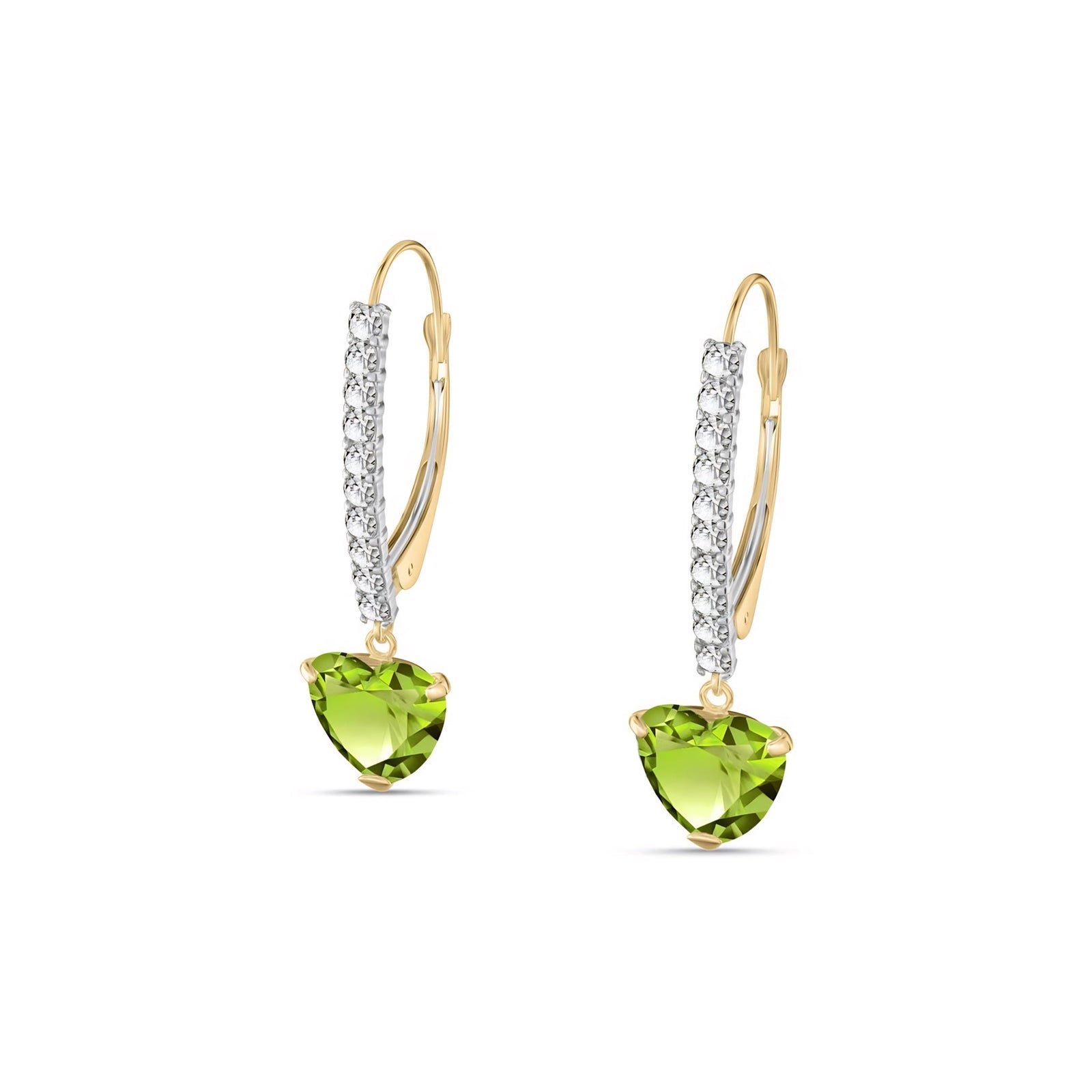 Yellow Gold Grace Drop Earrings Amethyst 10K — Luna