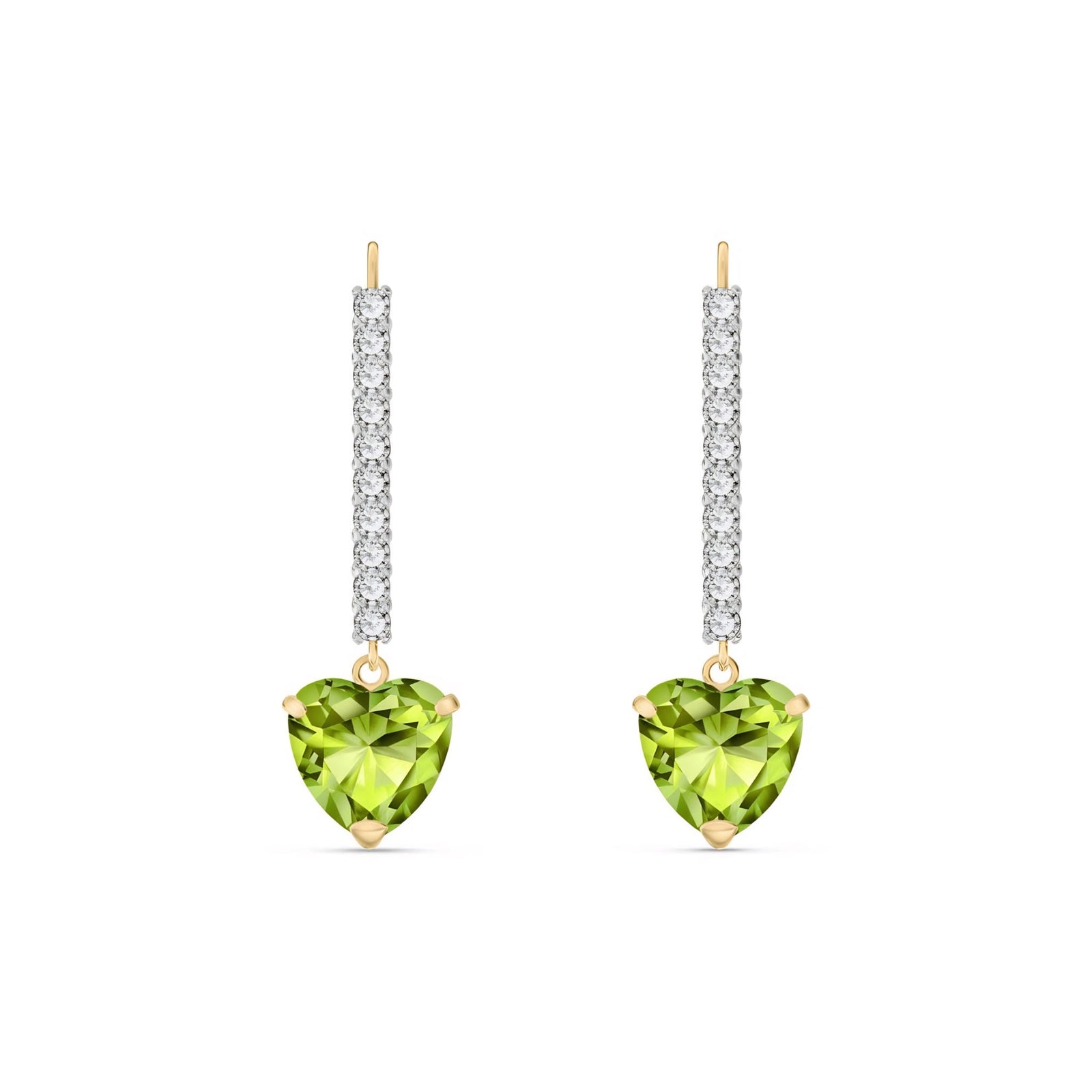 Yellow Gold Grace Drop Earrings Amethyst 10K — Luna