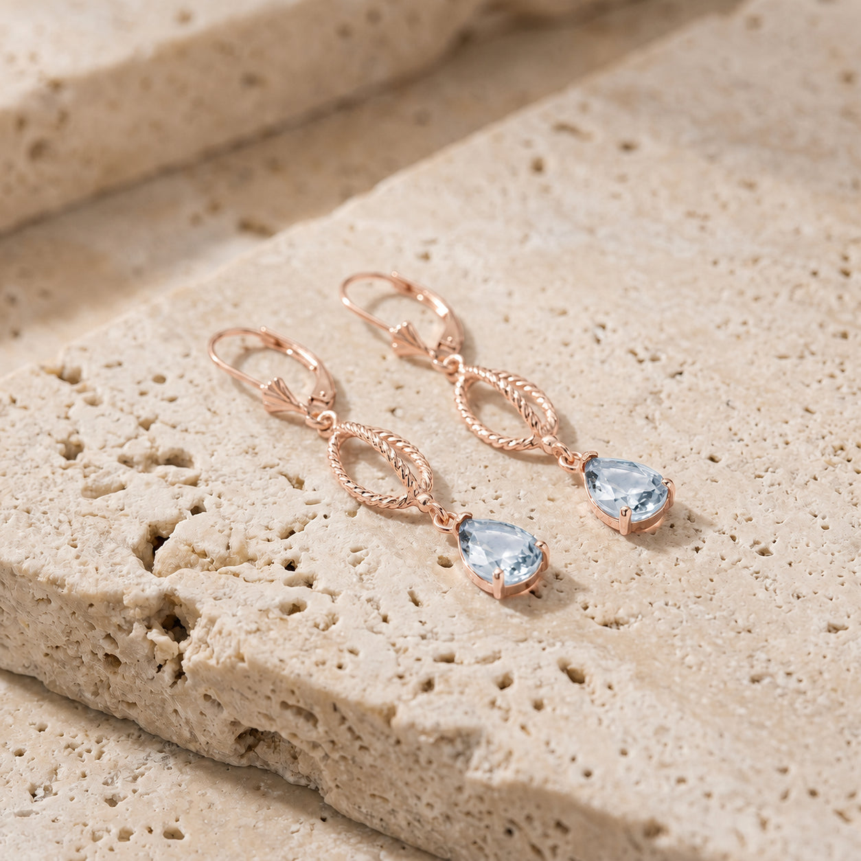 Rose Gold Heritage Earrings Citrine 10K — Carolina
