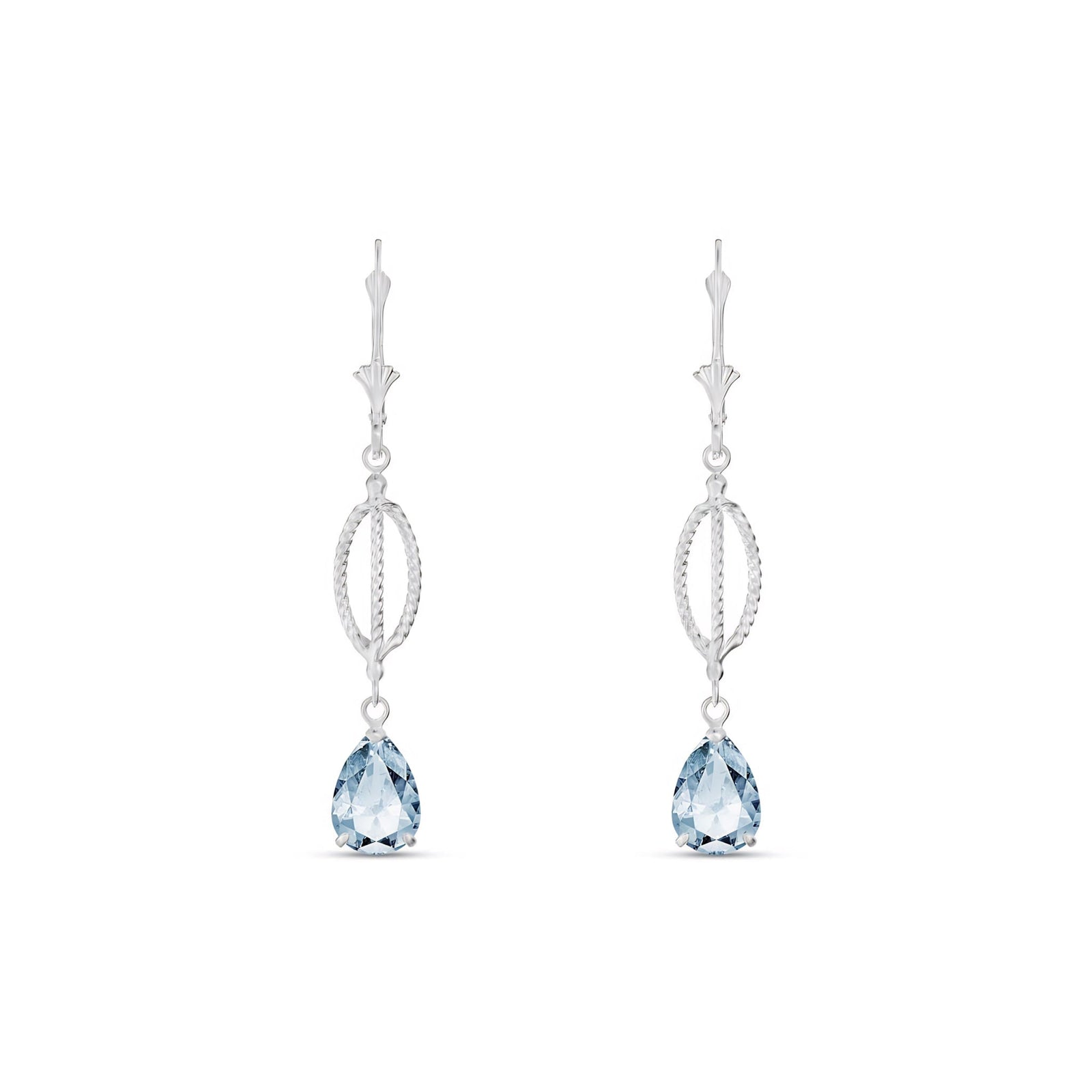 White Gold Heritage Earrings Citrine 10K — Carolina