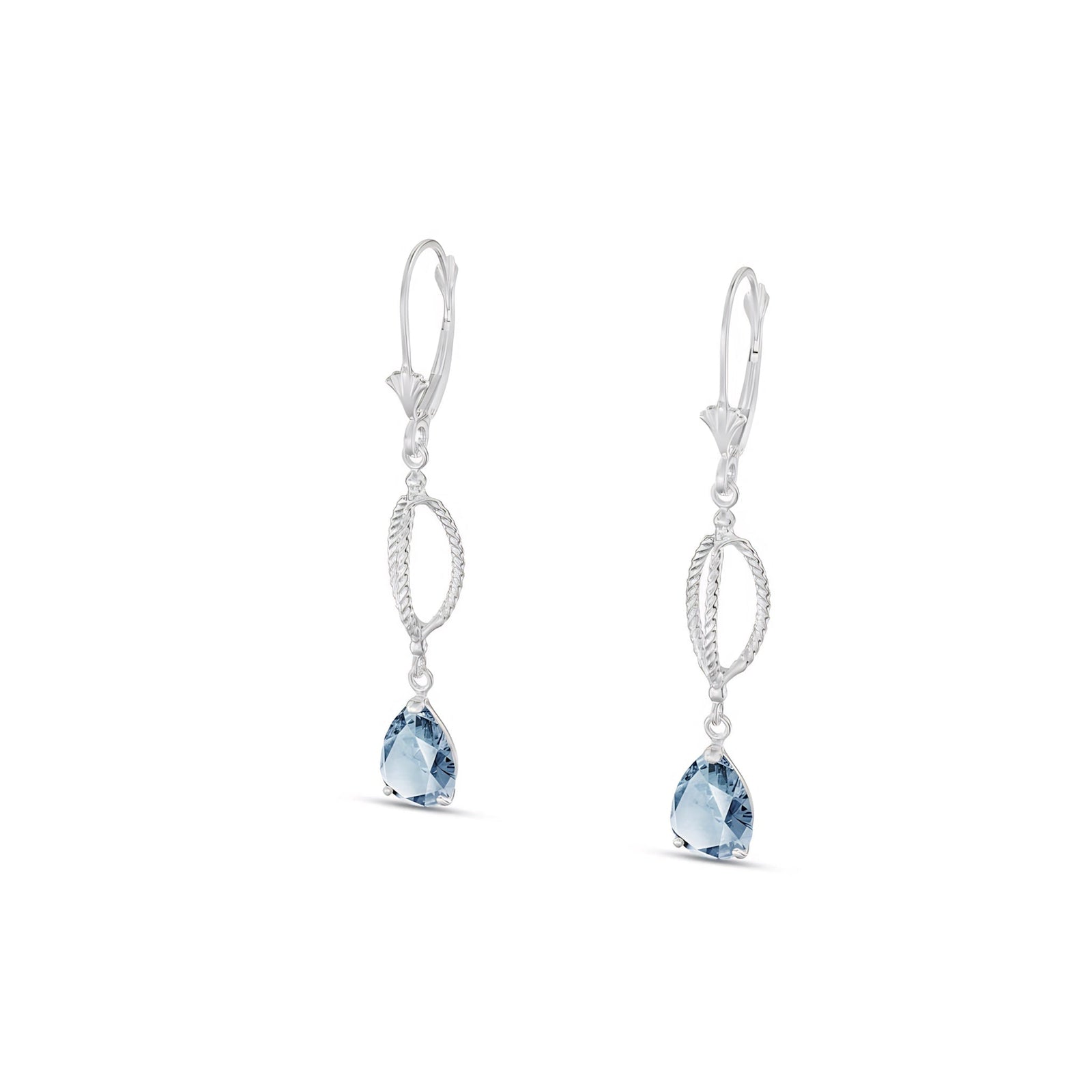White Gold Heritage Earrings Citrine 10K — Carolina