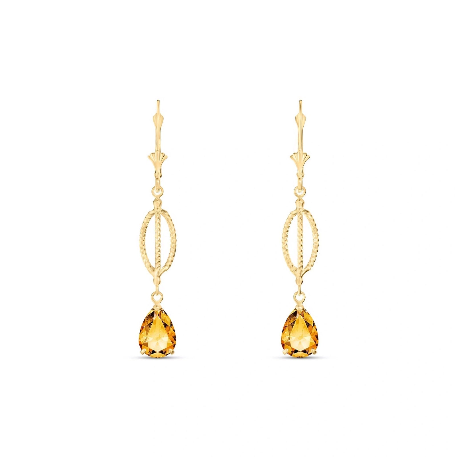 Yellow Gold Heritage Earrings Citrine 10K — Carolina