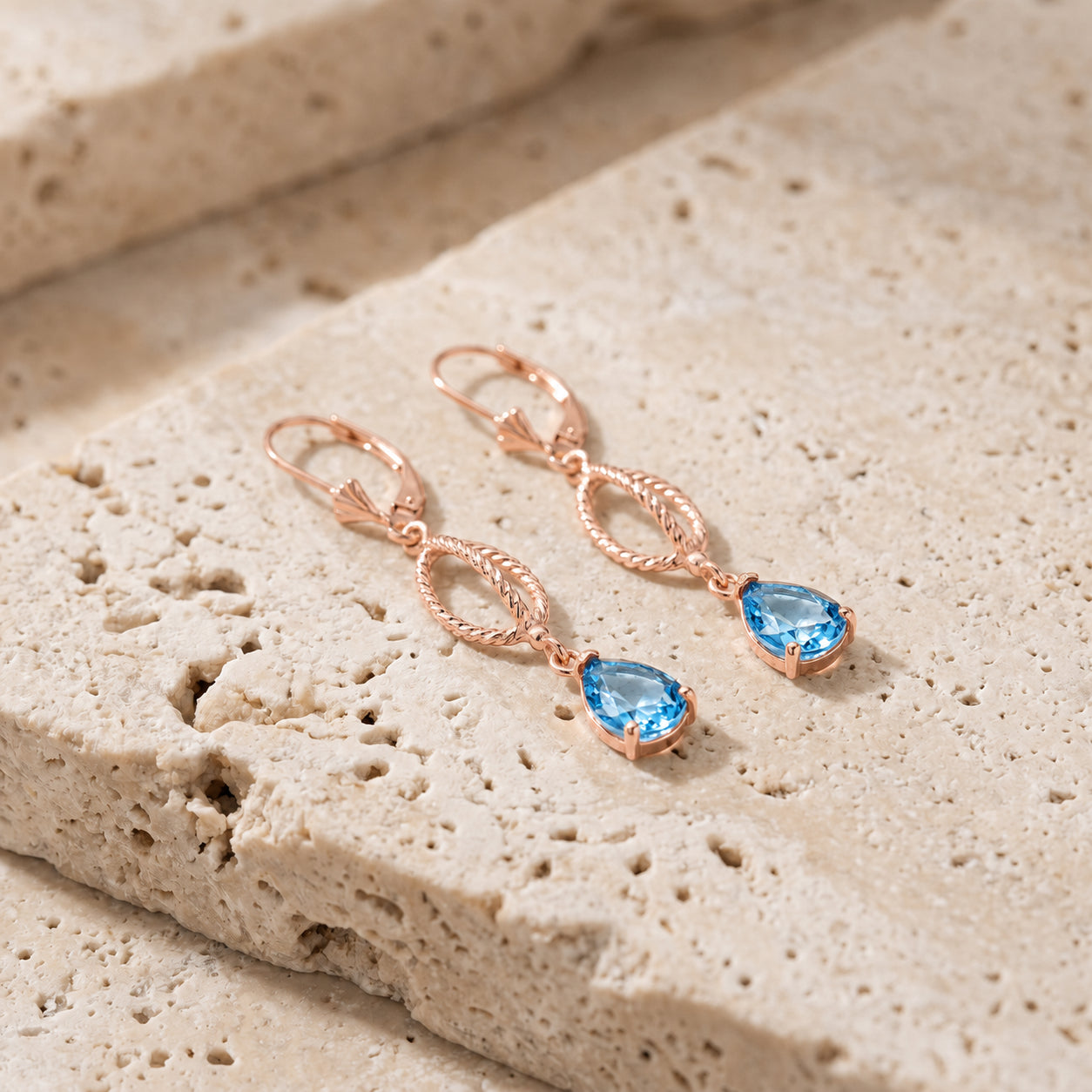 Rose Gold Heritage Earrings Peridot 10K — Carolina
